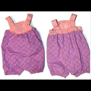 Cherokee 6 Month Peach & Purple Sleeveless Romper